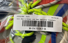 Load image into Gallery viewer, Javi Mens Dominance Green Red Lace-Up Low Top Designer Sneaker Shoes Size 9
