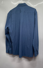 Load image into Gallery viewer, Lucky Brand Mens Blue White Geometric Print Dress Shirt Size XL 17-17.5 34/35
