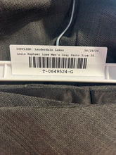 Load image into Gallery viewer, Louis Raphael Luxe Mens Gray Slash Pockets Slim Fit Dress Pants Size 36 x32
