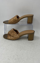 Load image into Gallery viewer, Ilaria Sartori Womens Open Toe Brown Block Heel Slip-On Slide Sandals Size EU 39
