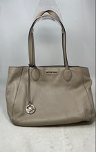Load image into Gallery viewer, Michael Kors Womens Cream Leather Charm Inner Pocket Double Strap Shoulder Bag
