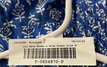 Load image into Gallery viewer, Old Navy Womens Blue Floral Sleeveless Smocked Fit &amp; Flare Dress Size Medium
