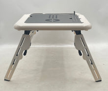 Load image into Gallery viewer, Black White Dual Cooling Fans Built-In Cup Holder Foldable Portable Laptop Desk
