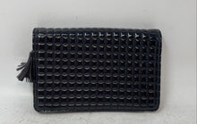 Load image into Gallery viewer, Gianni Bini Womens Black Faux Patent Leather Quilted Tassel Zip-Around Wallet
