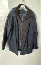 Load image into Gallery viewer, Weatherproof Mens Blue Black Hooded Double Full-Zip Windbreaker Jacket Size M
