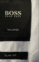 Load image into Gallery viewer, Hugo Boss Mens Blue Long Sleeve Collared Slim Fit Dress Shirt Size 15
