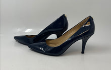 Load image into Gallery viewer, Michael Kors Womens Flex Mid Blue Patent Leather Stiletto Pump Heels Size 9M

