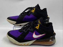Load image into Gallery viewer, Authentic Nike Mens LeBron 18 Low CV7562-003 Black Purple Sneaker Shoes Size 8.5
