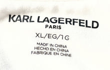 Load image into Gallery viewer, Karl Lagerfeld Womens White Graphic Print Long Sleeve Pullover Sweatshirt Sz XL
