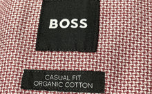 Load image into Gallery viewer, Hugo Boss Mens Red Printed Cotton Long Sleeve Casual Fit Dress Shirt Size L
