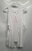 Load image into Gallery viewer, Tavi Womens White Pink Barre Is My Therapy Active Tie Back Tank Top Size L W/Tag
