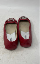 Load image into Gallery viewer, Michael Kors Womens Fulton Red Leather Logo Slip-On Ballet Flats Size 5M

