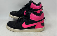 Load image into Gallery viewer, Nike Kids Court Borough Mid 845107-006 Black Pink Sneaker Shoes Size 7
