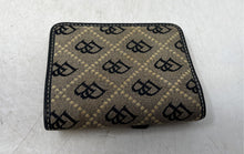 Load image into Gallery viewer, Dooney &amp; Bourke Womens Brown Black Signature Print Outer Pocket Trifold Wallet
