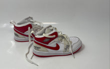 Load image into Gallery viewer, Nike Kids Air Jordan 1 Mid DR6497-116 White Red Beige Sneaker Shoes Size 10C
