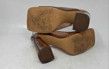 Load image into Gallery viewer, Zara Womens Brown Leather Square Toe Slip-On Transparent Slide Sandals Sz EUR 37
