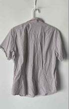 Load image into Gallery viewer, Banana Republic Mens White Printed Short Sleeve Collared Button-Up Shirt Size L
