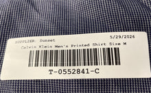 Load image into Gallery viewer, Calvin Klein Mens Blue Printed Long Sleeve Slim Fit Button-Up Shirt Size Medium
