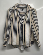 Load image into Gallery viewer, Banana Republic Womens Multicolor Striped Long Sleeve Blouse Top Size XXS Petite

