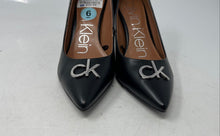 Load image into Gallery viewer, Calvin Klein Womens Greta Black Leather Slip-On Pointed Toe Pump Heels Size 6M
