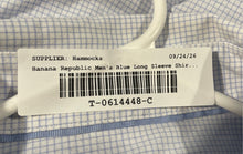 Load image into Gallery viewer, Banana Republic Mens Blue Check Slim-Fit Long Sleeve Button-Up Shirt Size M
