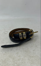 Load image into Gallery viewer, Brighton Classics Womens Navy Blue Lizard Embossed Leather Waist Belt Size M/30
