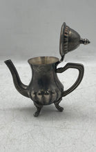 Load image into Gallery viewer, Vintage Silverplated Footed Miniature Victorian Teapot With Handle &amp; Lid

