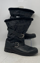 Load image into Gallery viewer, Coach Womens Black Signature Print Round Toe Snow Boots Size 9B
