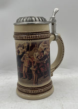 Load image into Gallery viewer, Tavern Scene Limited Edition 1999 Ceramic German Beer Stein w/ Metal Lid
