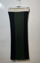 Load image into Gallery viewer, Zara Womens Black Green Ribbed Two-Piece Blouse Skirt Set Size Small
