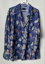 Load image into Gallery viewer, Tommy Bahama Mens Blue Floral Long Sleeve Collared Button-Up Shirt Size XXL
