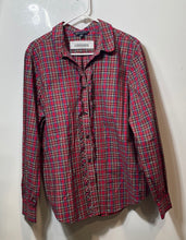 Load image into Gallery viewer, Brooks Brothers Mens Red Plaid Long Sleeve Collared Dress Shirt Size 16
