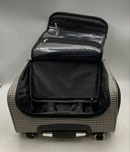 Load image into Gallery viewer, London Fog Unisex Black White Houndstooth Print Retractable Handle Trolley Bag

