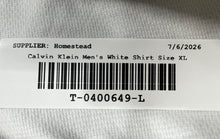 Load image into Gallery viewer, Calvin Klein Mens White Long Sleeve Slim Fit Stretch Dress Shirt Size XL
