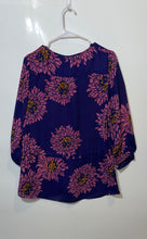 Load image into Gallery viewer, Banana Republic Womens Multicolor Floral V-Neck 3/4 Sleeve Blouse Top Size S
