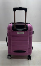 Load image into Gallery viewer, Rockland Unisex Pink Retractable Handle Lined Zip-Around Travel Trolley Bag
