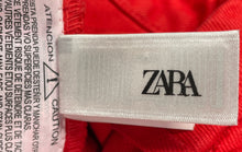 Load image into Gallery viewer, Zara Womens Red Flat Front Pockets Wide-Leg Cropped Pants Size XS
