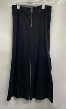Load image into Gallery viewer, Forever 21 Womens Black Front Zip Stretch Wide-Leg Pants Size 14
