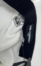 Load image into Gallery viewer, Karl Lagerfeld Paris Mens White Embroidered Adjustable Baseball Cap With Tags
