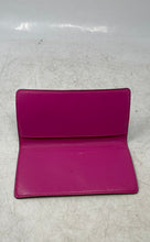 Load image into Gallery viewer, Coach Womens Pink Brown Signature Print Inner Divider Flap Bifold Wallet

