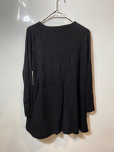Load image into Gallery viewer, Fleur De Lis Womens Black Long Sleeve Round Neck Pullover Blouse Top Size XL
