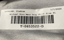 Load image into Gallery viewer, Michael Kors Mens Gray Short Sleeve Collared Casual Golf Polo Shirt Size XL
