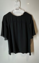 Load image into Gallery viewer, Loft Womens Black Short Sleeve Round Neck Casual Blouse Top Size Large
