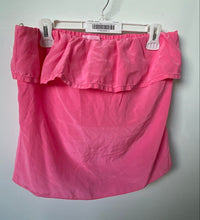 Load image into Gallery viewer, Lilly Pulitzer Womens Pink Strapless Ruffle Pullover Blouse Top Size Large

