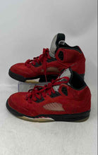 Load image into Gallery viewer, Nike Boys Air Jordan 5 Retro Red Suede Lace-Up Low Top Sneaker Shoes Size 6Y

