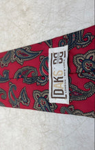 Load image into Gallery viewer, DAKS Mens Multicolor Paisley Print Silk Adjustable Pointed Tie One Size
