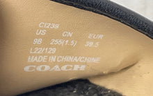Load image into Gallery viewer, Coach Womens Black Signature Print Round Toe Slingback Sandals Size 9 B
