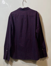 Load image into Gallery viewer, J Crew Mens Blue Red Printed Flex Oxford Long Sleeve Button-Up Shirt Size XL
