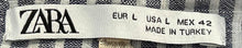 Load image into Gallery viewer, Zara Mens Gray White Striped Print Collared Long Sleeve Button-Up Shirt Size L
