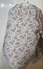 Load image into Gallery viewer, Express Mens White Floral Print Long Sleeve Collared Button-Up Shirt Size XL
